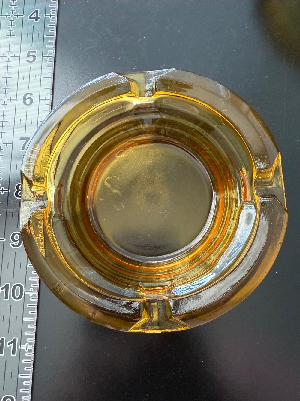 Vintage MCM Medium Amber Ashtray